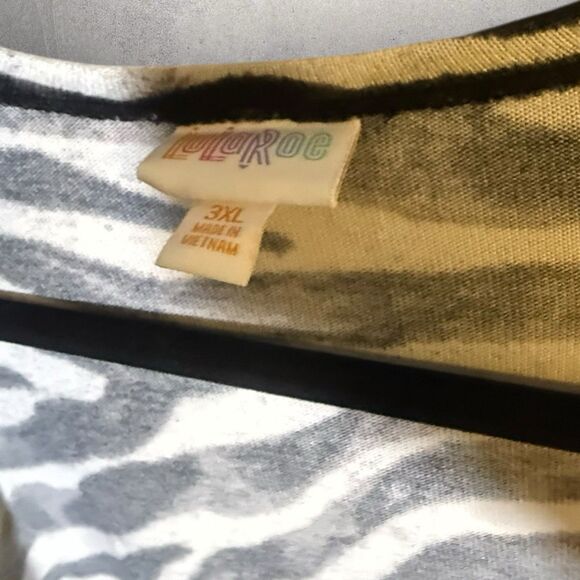 Lularoe Caroline Cardigan Sweater 3XL Zebra Print NWOT - Picture 3 of 4